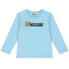 Blue Teddy Bear Logo Long Sleeve Top, 2, hi-res