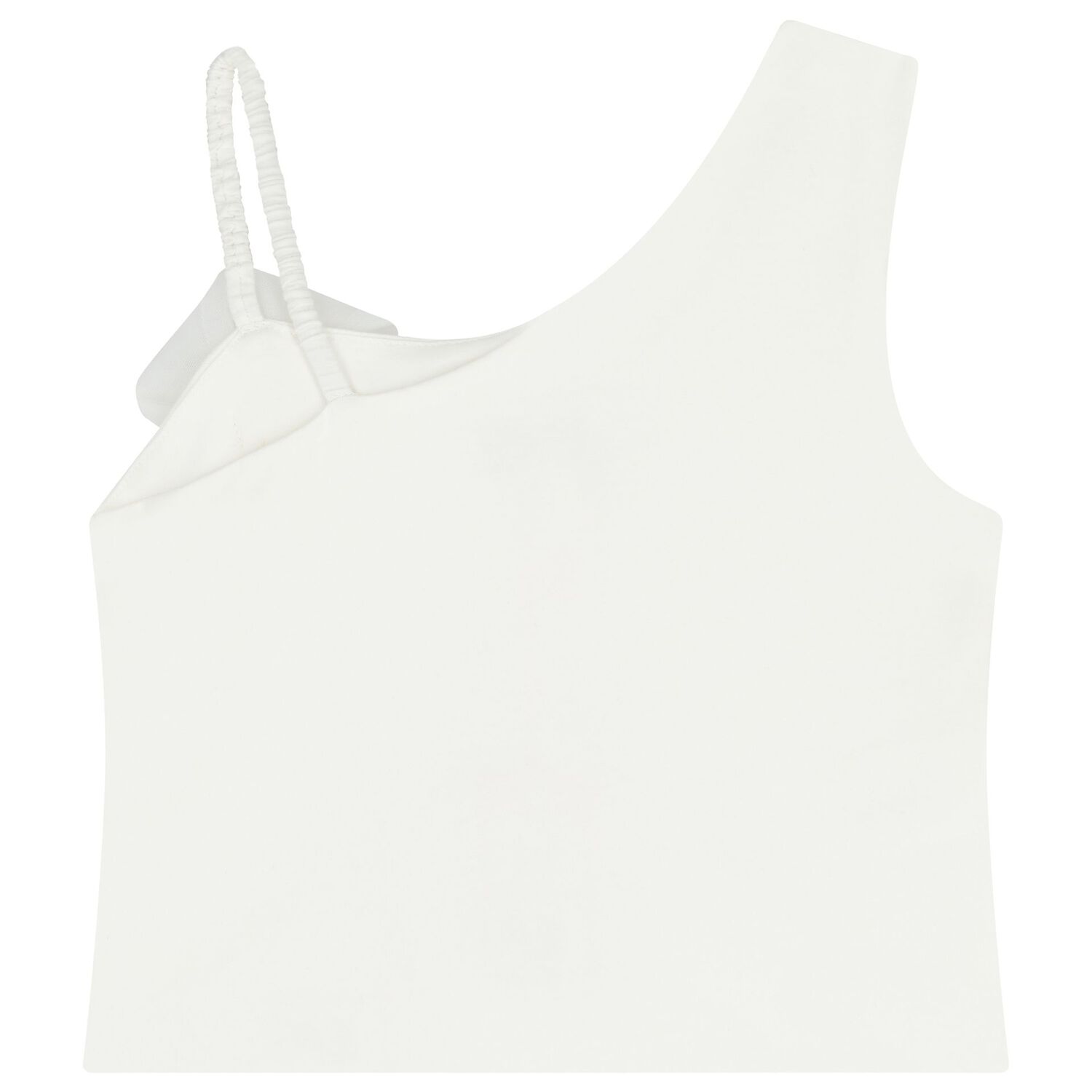 Girls White Rose Applique Top, 1, hi-res