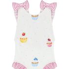 Girls White & Pink Cupcake Swimsuit, 1, hi-res