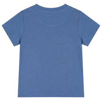 Younger Boys Blue Giraffe T-Shirt