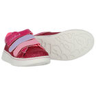 حذاء رياضى بنات بالشعار باللون الوردى, 1, hi-res