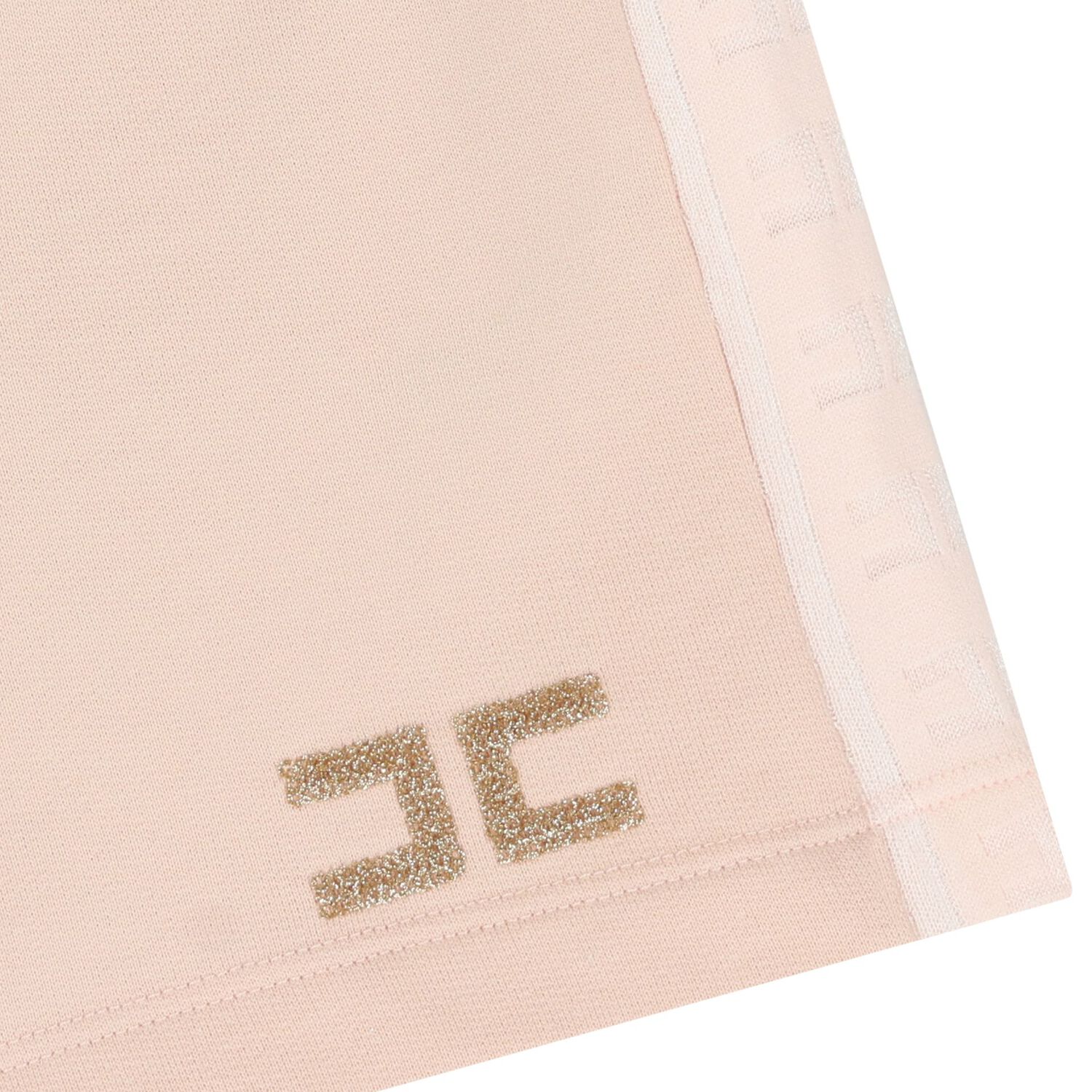 شورت للبنات باللون وردي  بشعار, 1, hi-res