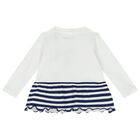 طقم بنطلون بنات باللون الابيض والازرق, 1, hi-res