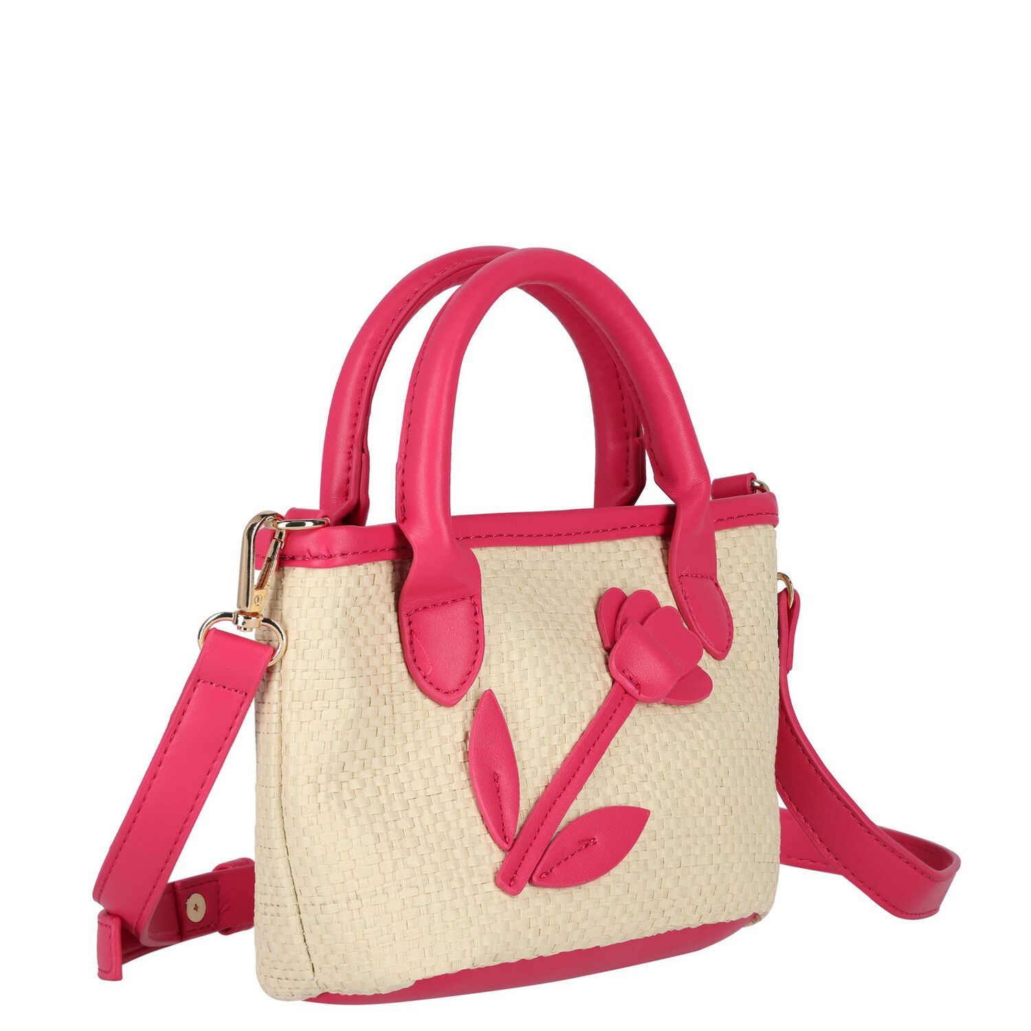 حقيبة يد بنات على شكل زهرة باللون الوردي (16 سم), 2, hi-res image number null