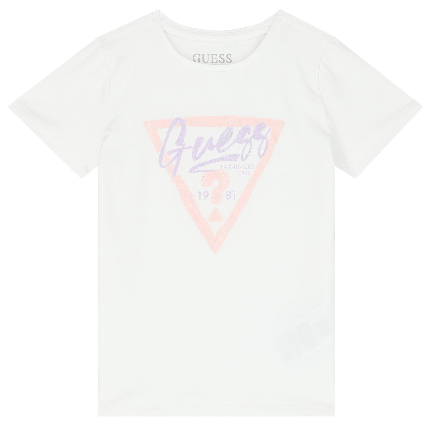 Girls White Logo T-Shirt, 1, hi-res