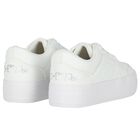 Girls White Chunky Faux Leather Platform Trainers, 1, hi-res