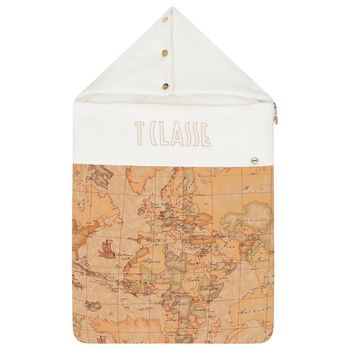 Beige & White Geo Map Baby Nest