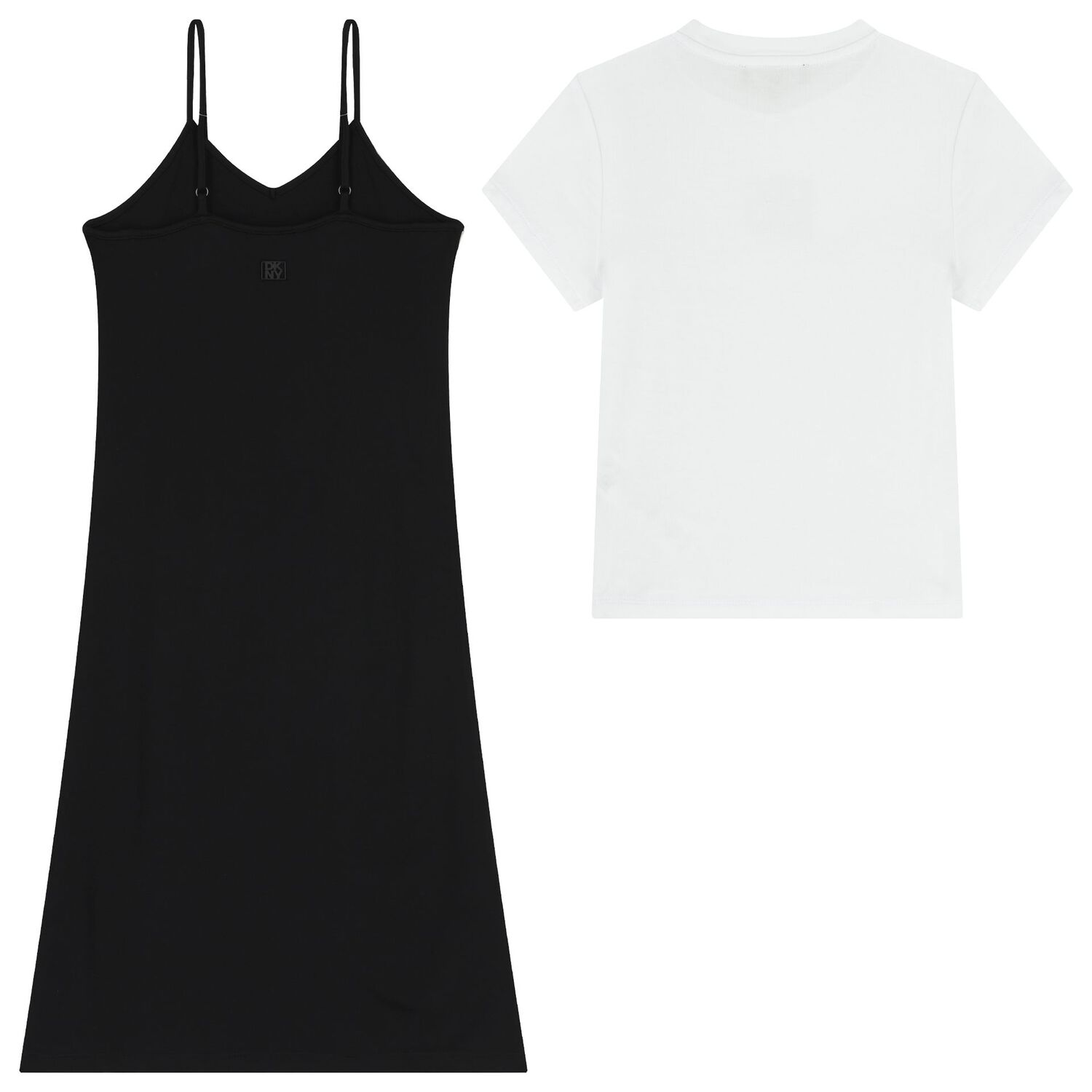 Girls Mini Me White & Black Logo Dress Set, 1, hi-res