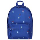 Younger Boys Blue Sailboat Backpack ( 34cm ), 1, hi-res