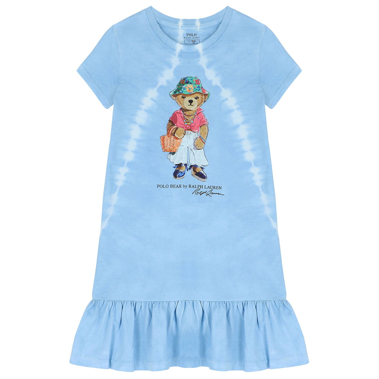 فستان بنات بطبعة الدب ياللون الأزرق, 1, hi-res image number null