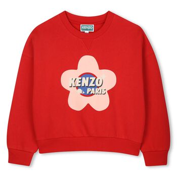 Girls Red Logo Sweatshirt