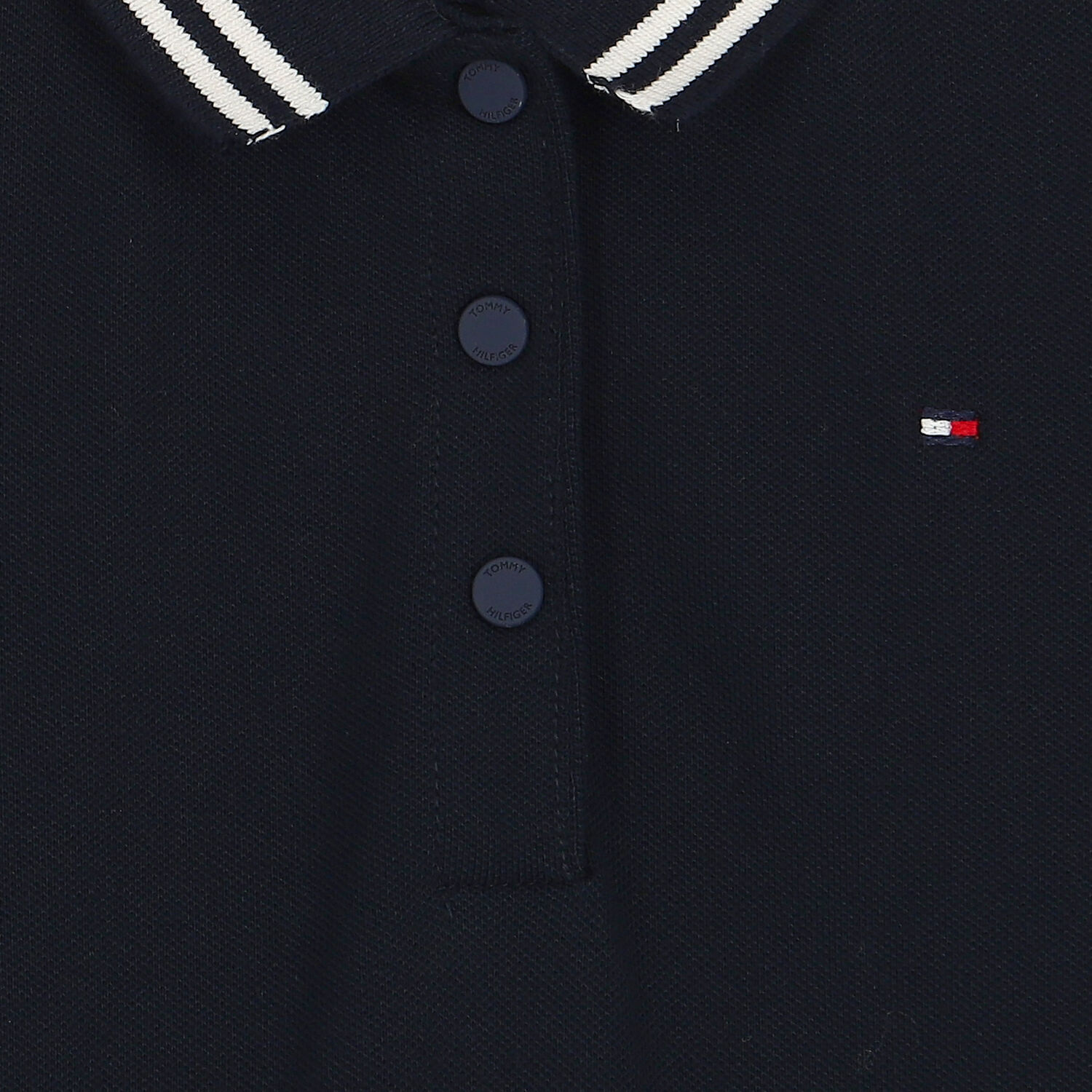 Girls Navy Blue Logo Polo Dress, 1, hi-res