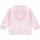 Younger Girls Pink Heart Tracksuit, 1, hi-res