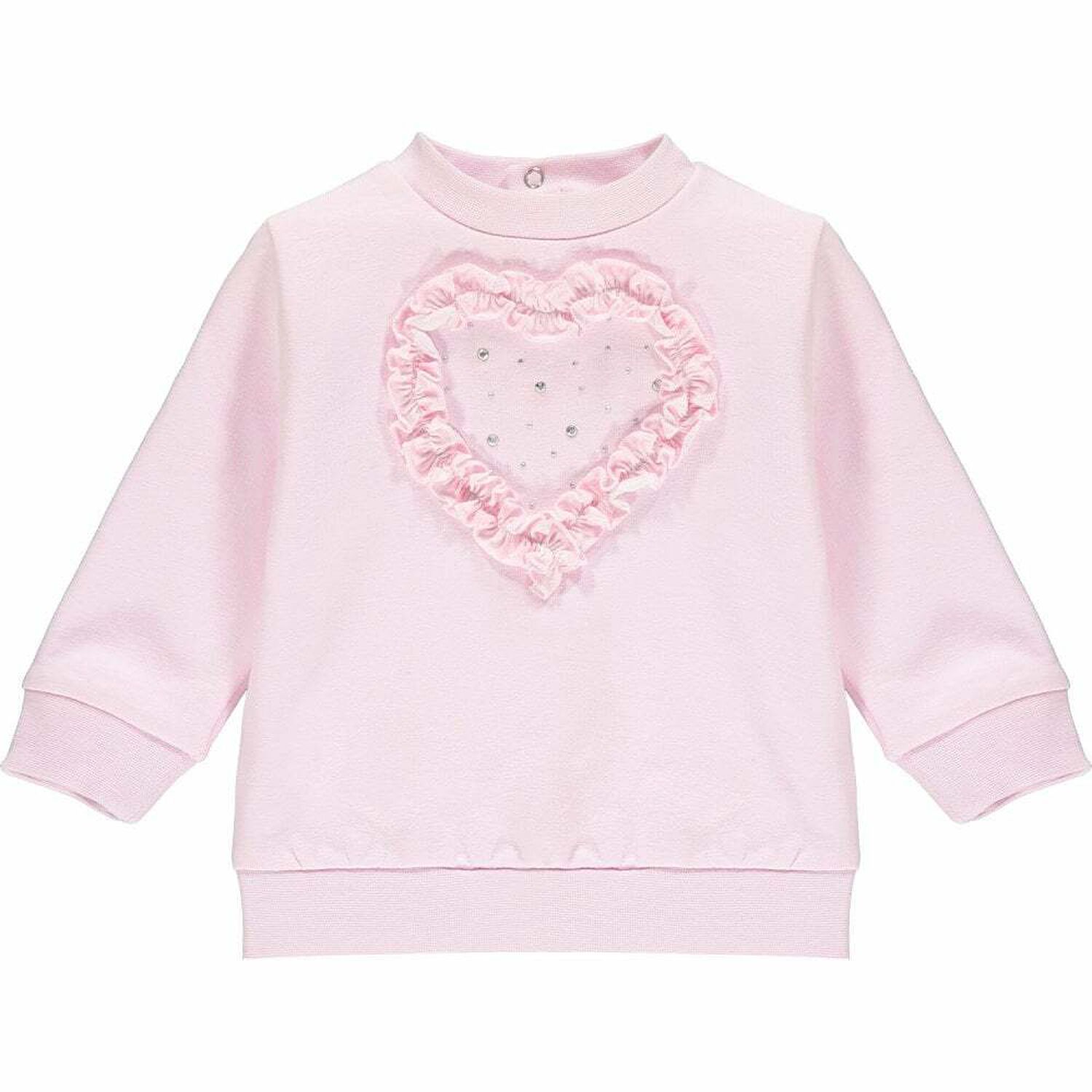 Younger Girls Pink Heart Tracksuit, 1, hi-res