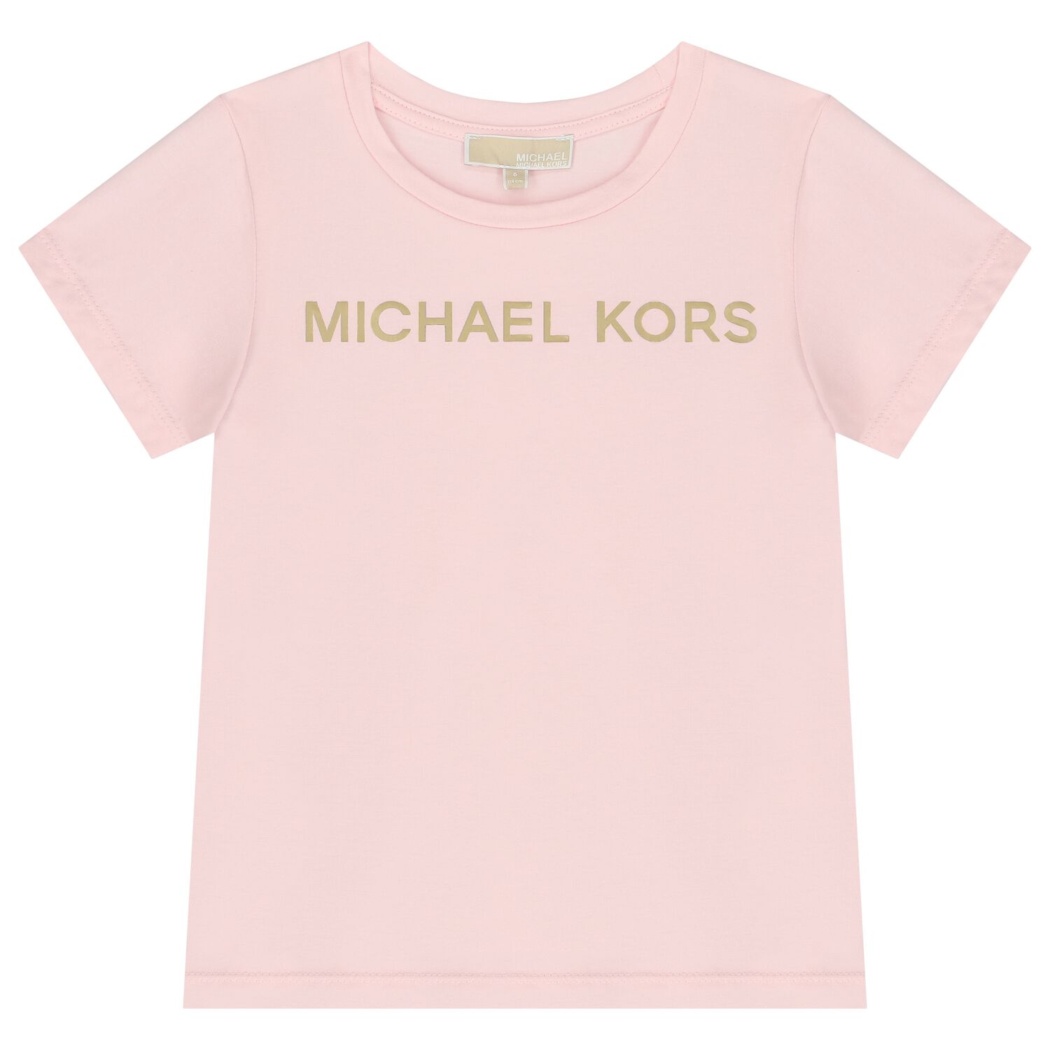 تيشيرت بنات بالشعار باللون الوردي, 2, hi-res