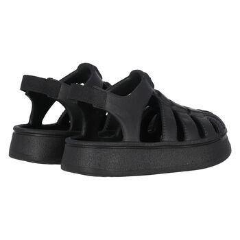 Black Logo Superstar Sandals, 1 Black Logo Superstar Sandals