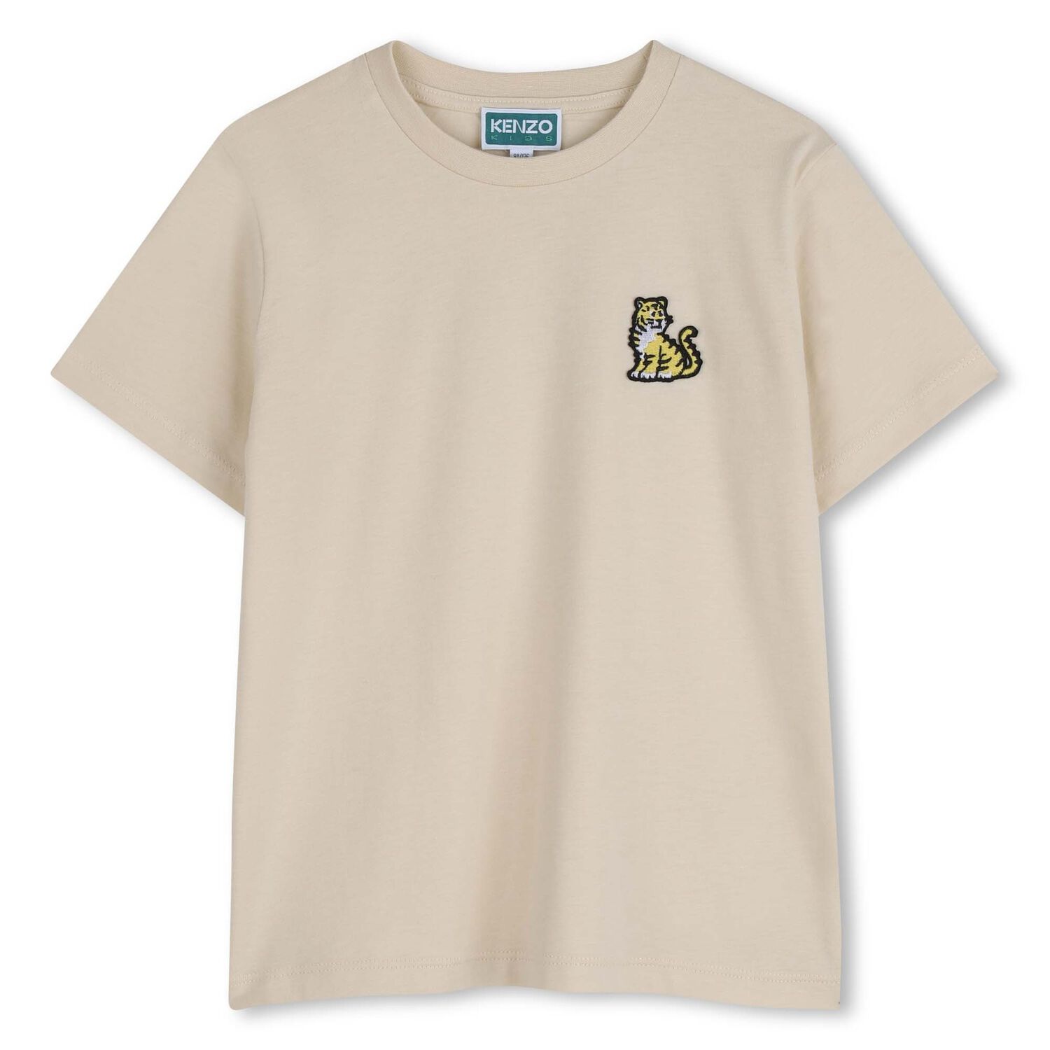 Beige Tiger Logo T-Shirt, 1, hi-res