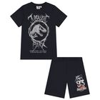 Boys Navy Blue Jurassic Shorts Set, 1, hi-res