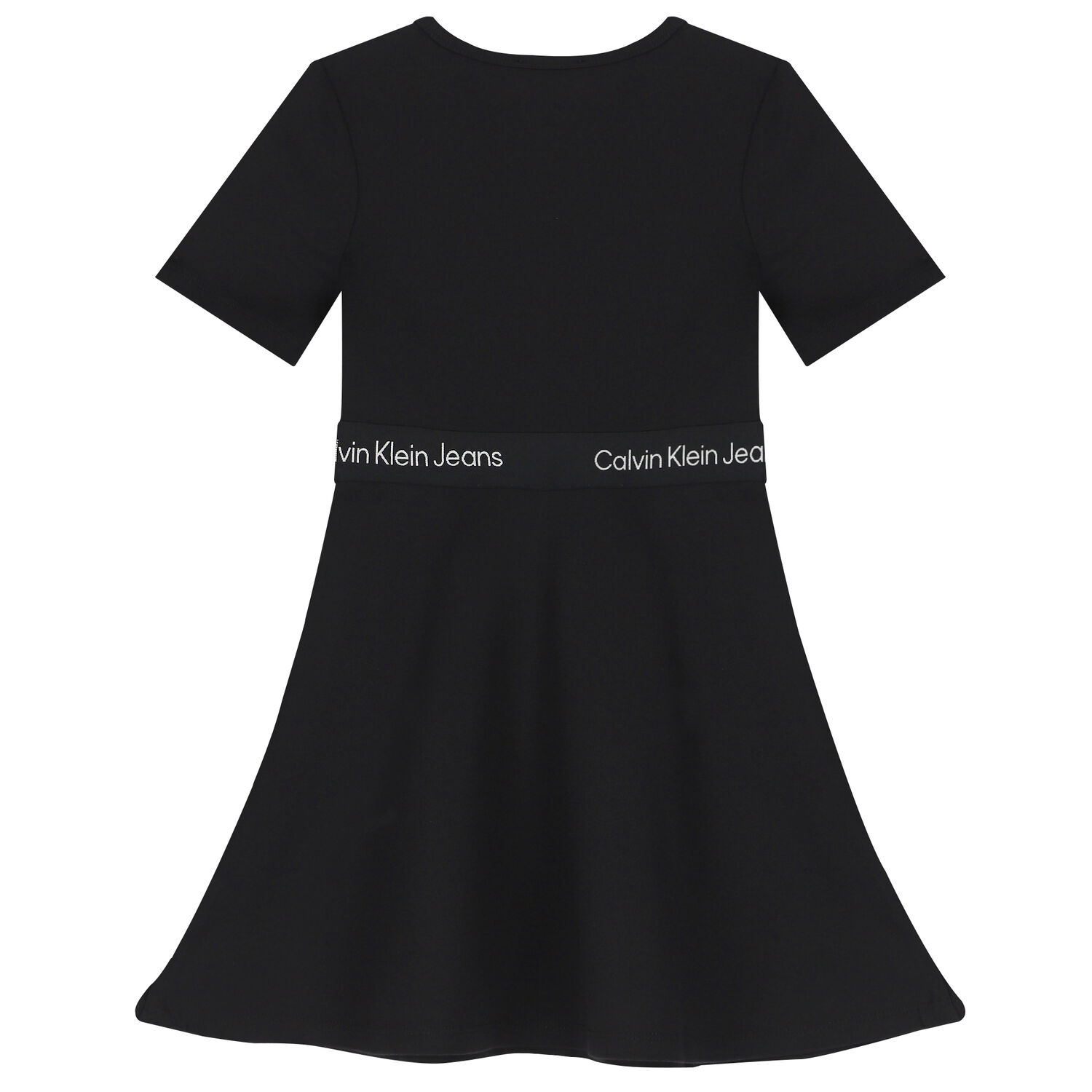 Girls Black Logo Dress, 1, hi-res