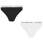 Girls Black & White Logo Knickers (2-Pack), 1, hi-res
