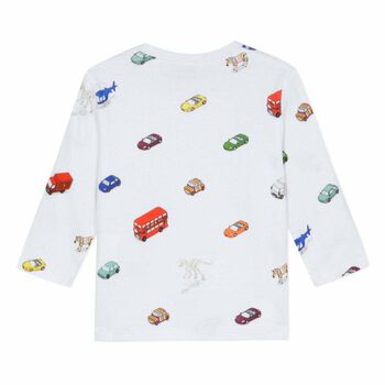 Baby Boys White Printed Top