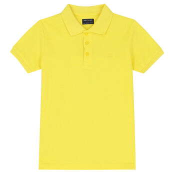 Boys Yellow Logo Polo Shirt