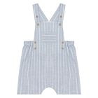 Baby Boys Blue & White Dungaree Set, 2, hi-res
