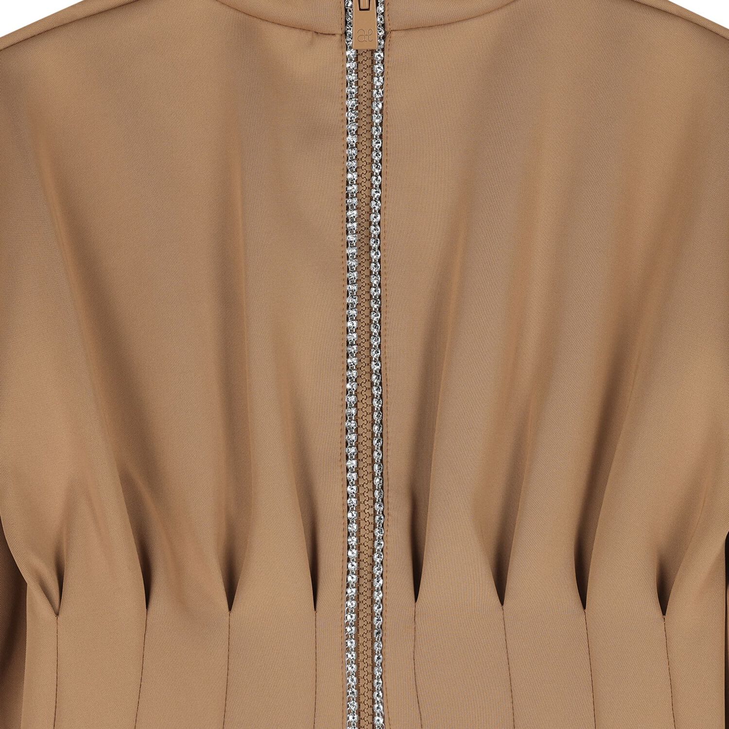 Girls Beige Scuba Dress, 1, hi-res