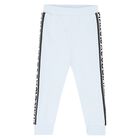 طقم رياضي اولاد بالشعار باللون الأزرق للأطفال, 1, hi-res