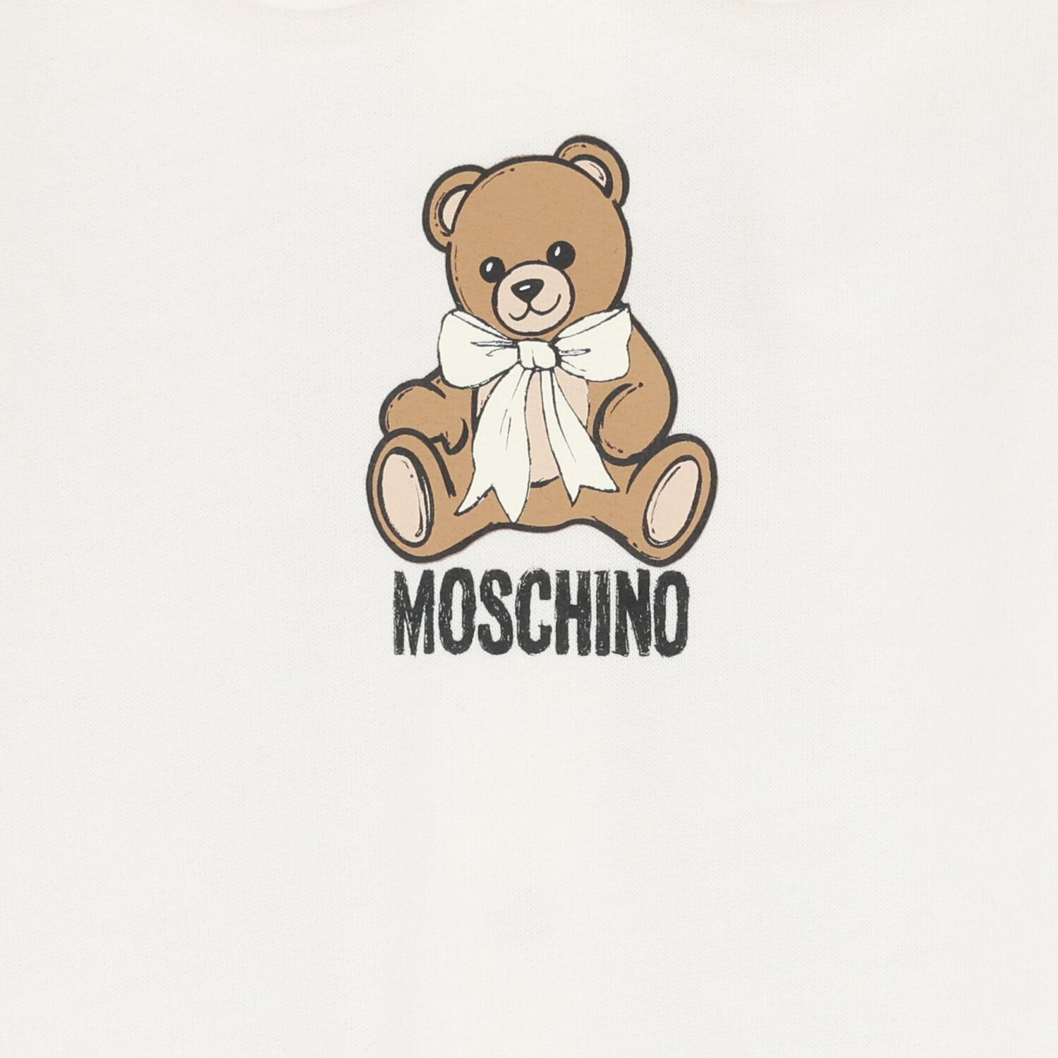 White Teddy Bear Logo Babygrow Gift Set, 1, hi-res