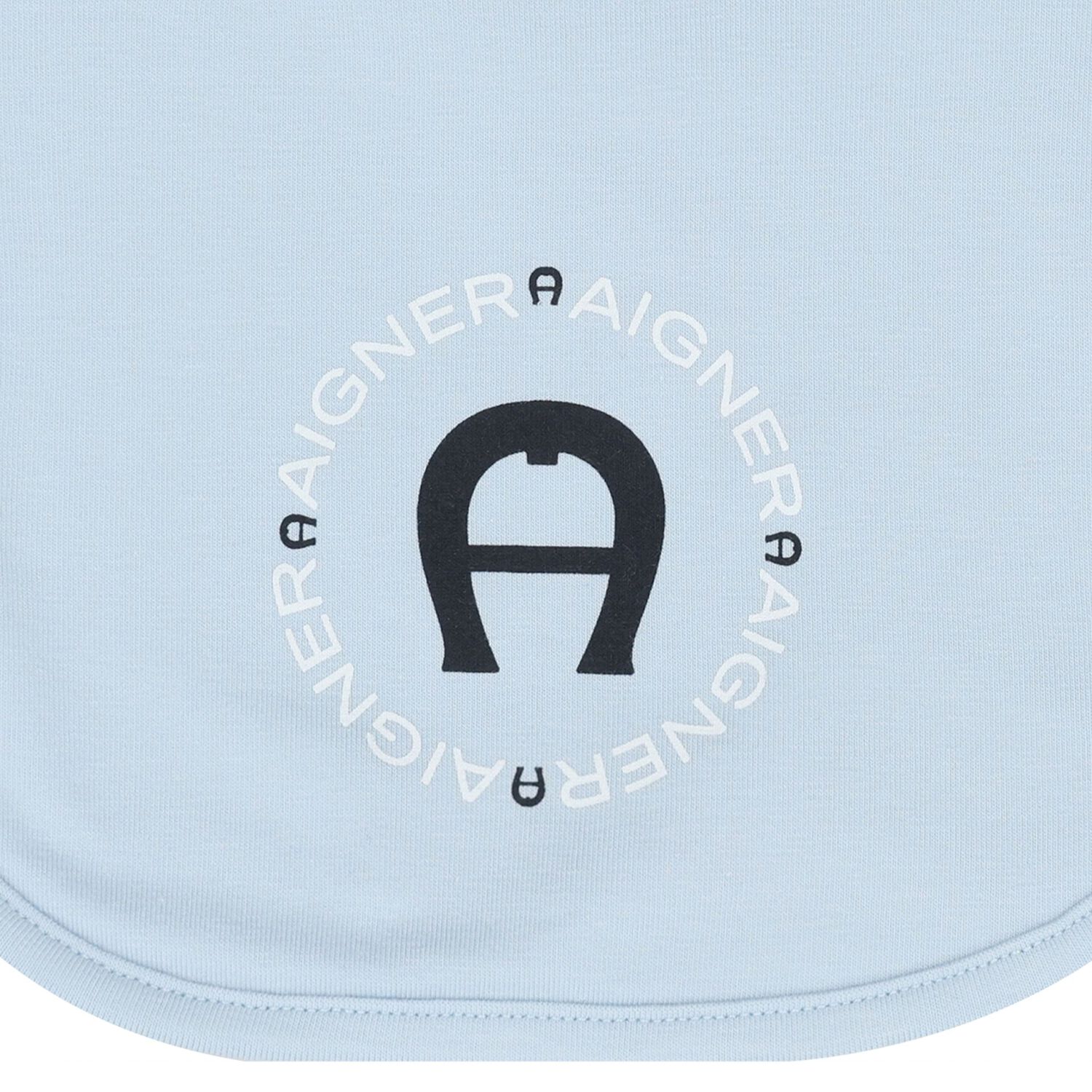 Baby Boys Blue Logo Bib, 2, hi-res