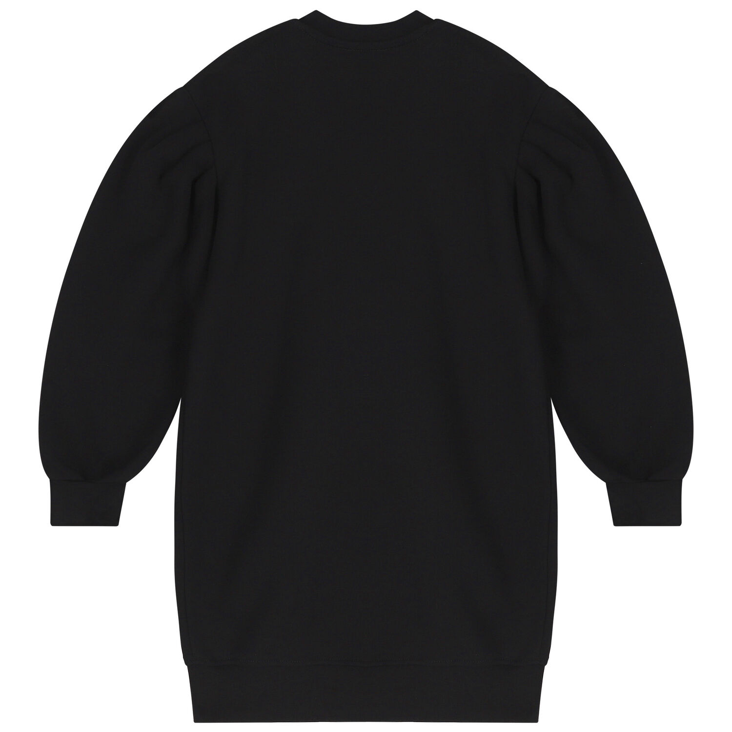 فستان سويت شيرت بالشعار مطرز باللون الاسود, 1, hi-res image number null