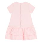 Younger Girls Pink Butterflies Logo Dress, 3, hi-res