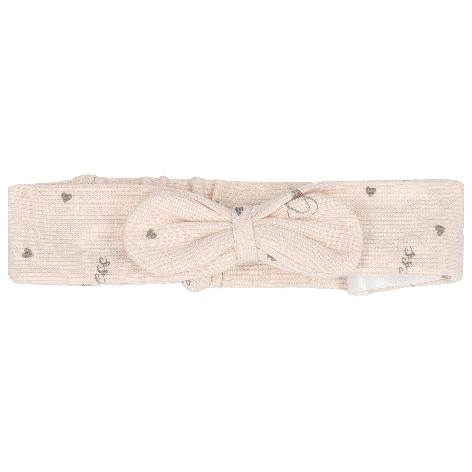 طقم افرول  بطبعة قلب بيج للبنات, 2, hi-res