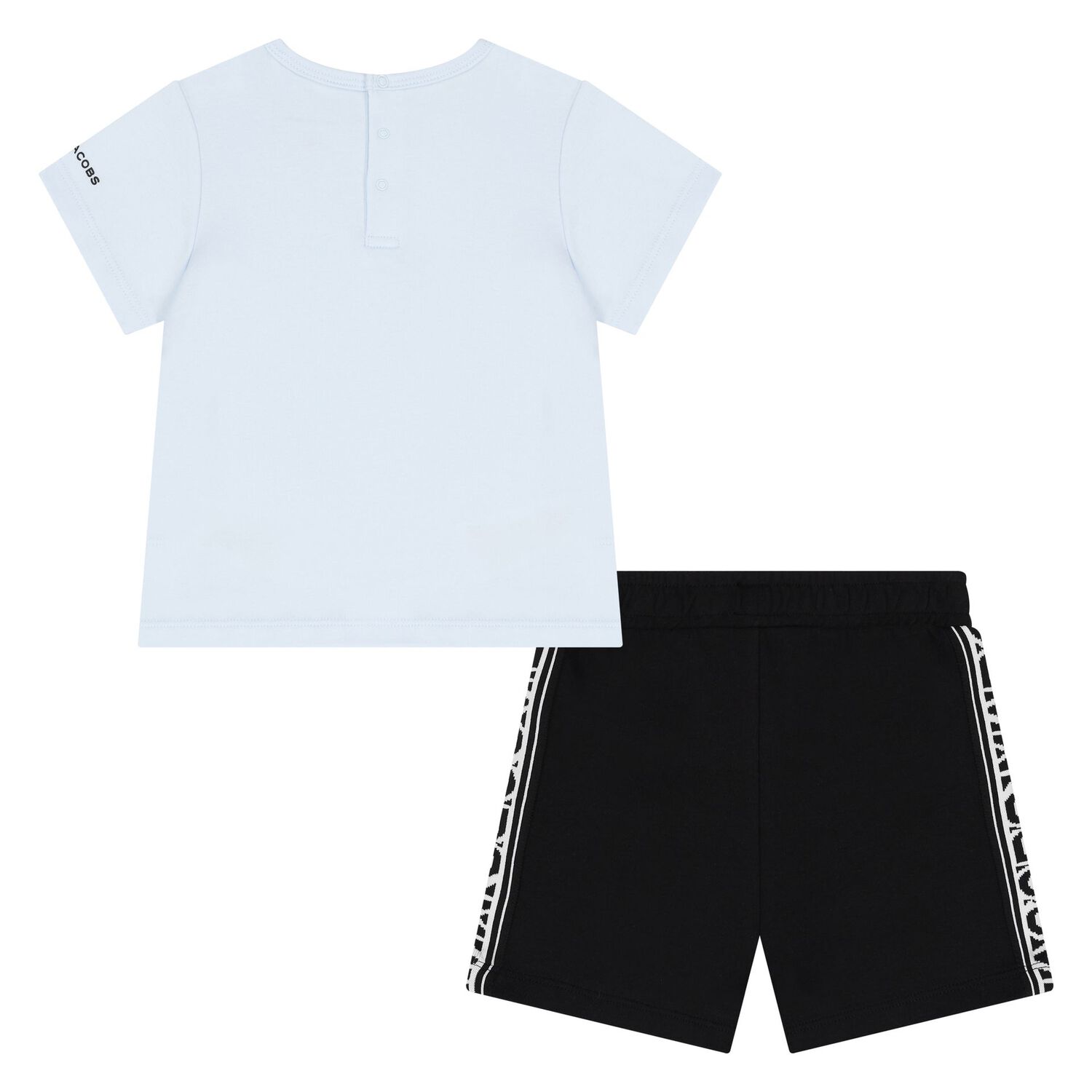 Younger Boys Blue & Black Logo Shorts Set, 1, hi-res