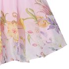 Girls Pink Floral Organza Dress, 1, hi-res