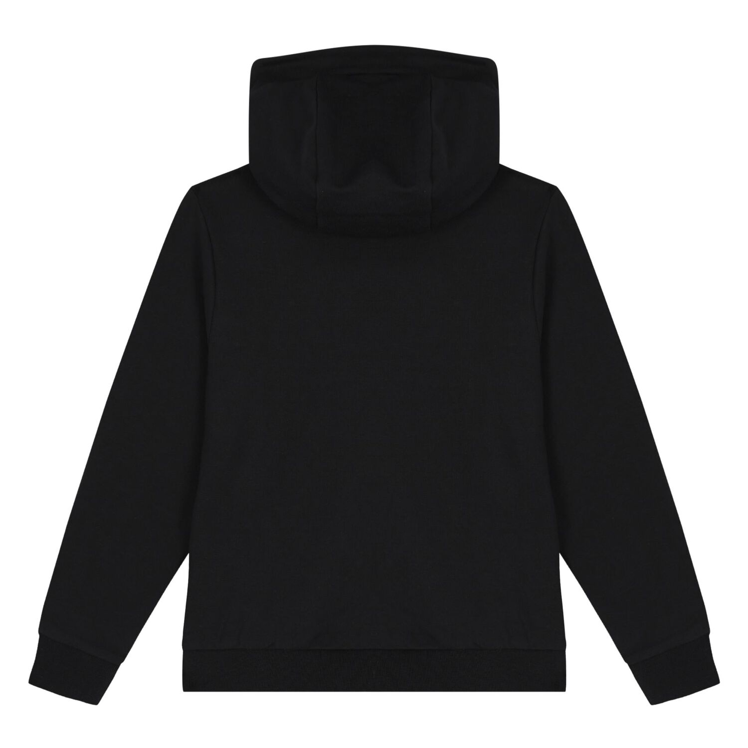Boys Black Logo Hooded Zip Up Top, 1, hi-res image number null
