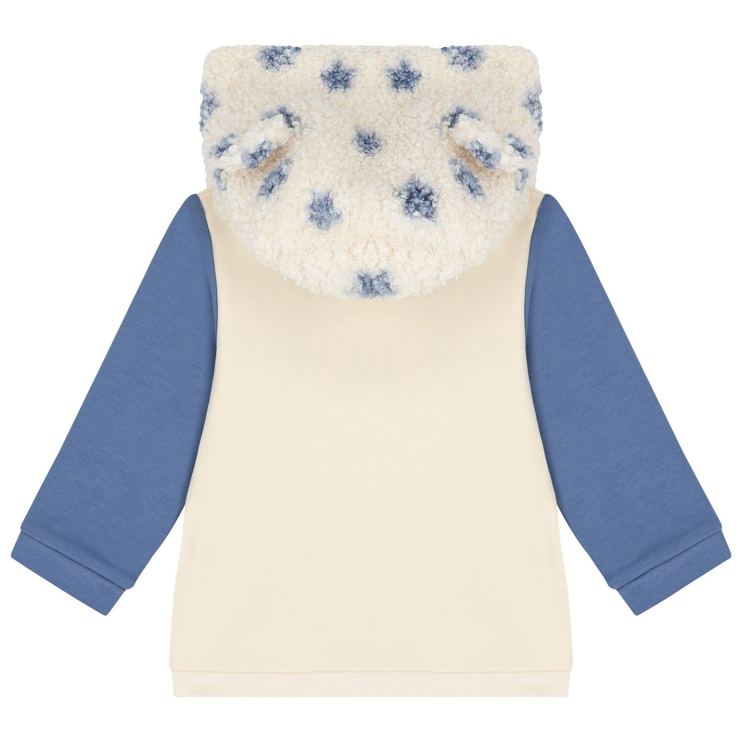 Baby Boys Beige, White & Blue Tracksuit (3 Piece), 1, hi-res