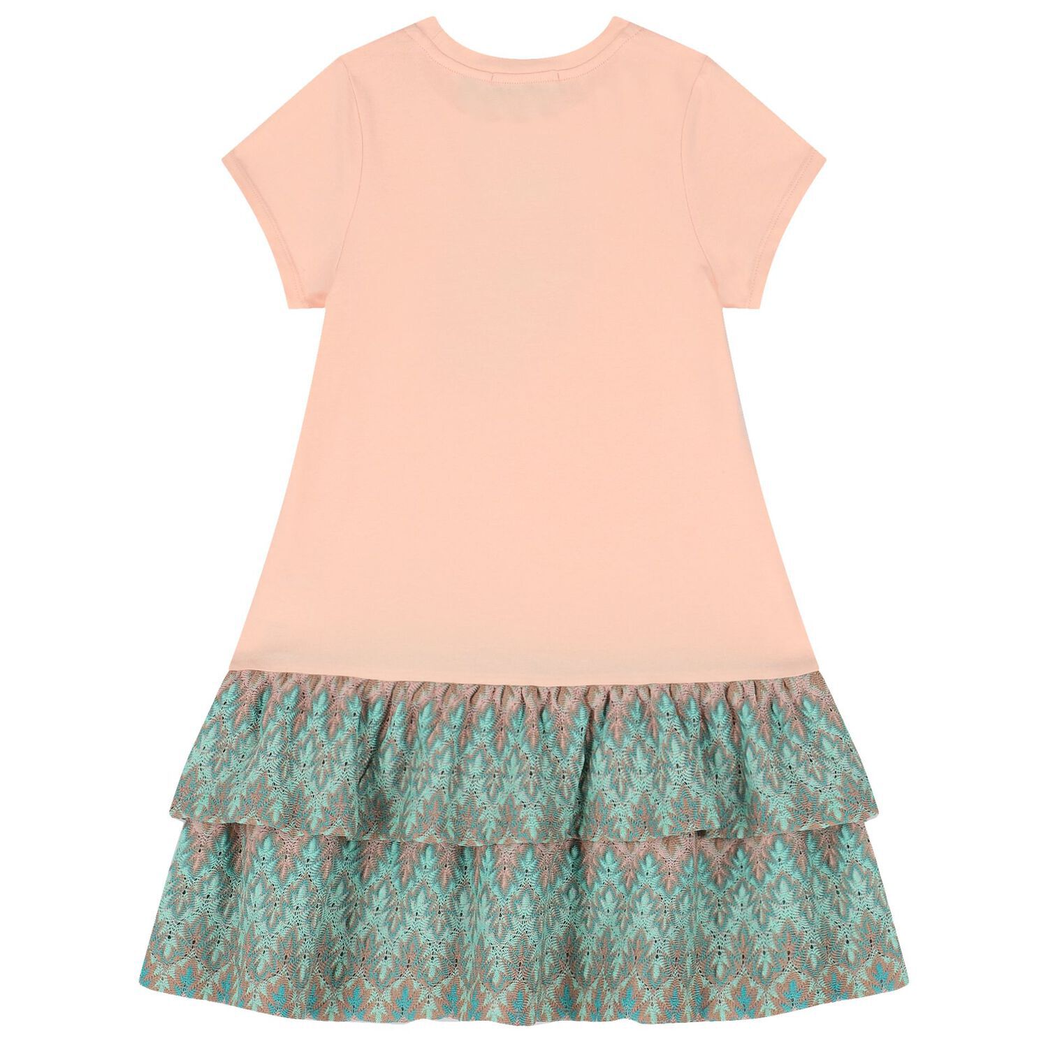 فستان بنات بطبعة حقيبة بالشعار باللون الوردى, 1, hi-res image number null