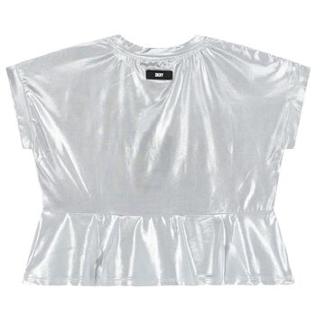 Girls Silver Logo T-Shirt