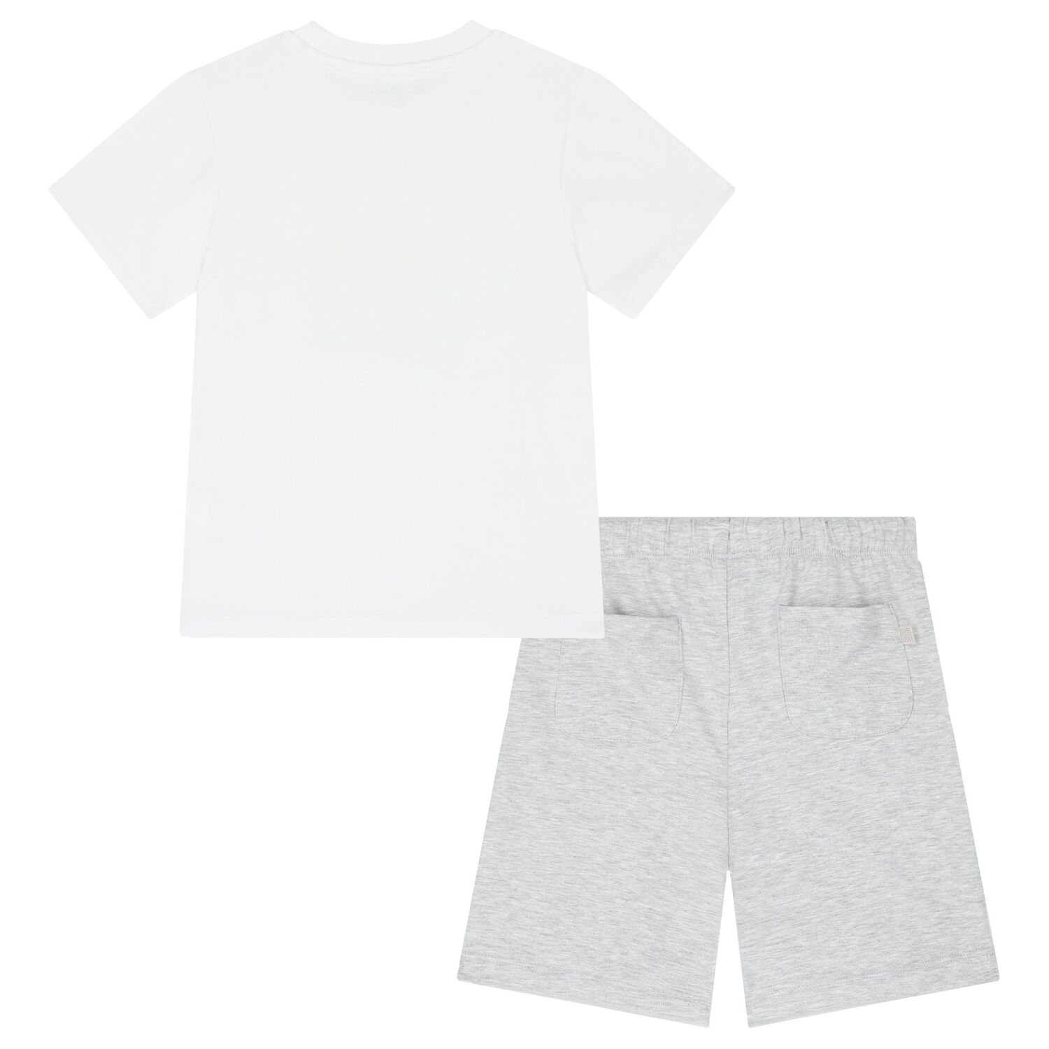 Boys White & Grey Shorts Set, 1, hi-res image number null