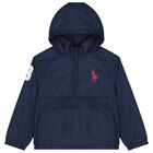 Boys Navy Blue Pony Logo Jacket, 1, hi-res