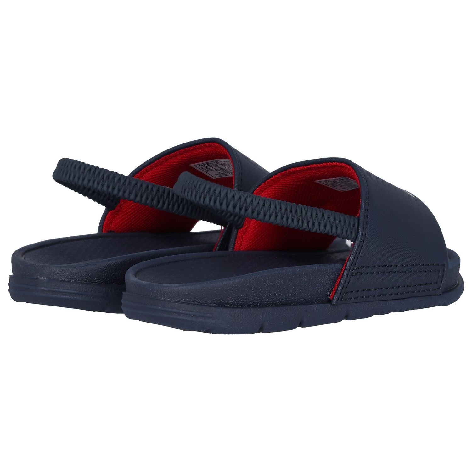 Boys Navy Blue Polo Bear Sliders, 1, hi-res