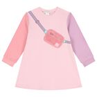 Girls Pink Bag Dress Set, 1, hi-res