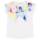 تي شيرت بنات بالشعار باللون  الأبيض, 1, hi-res