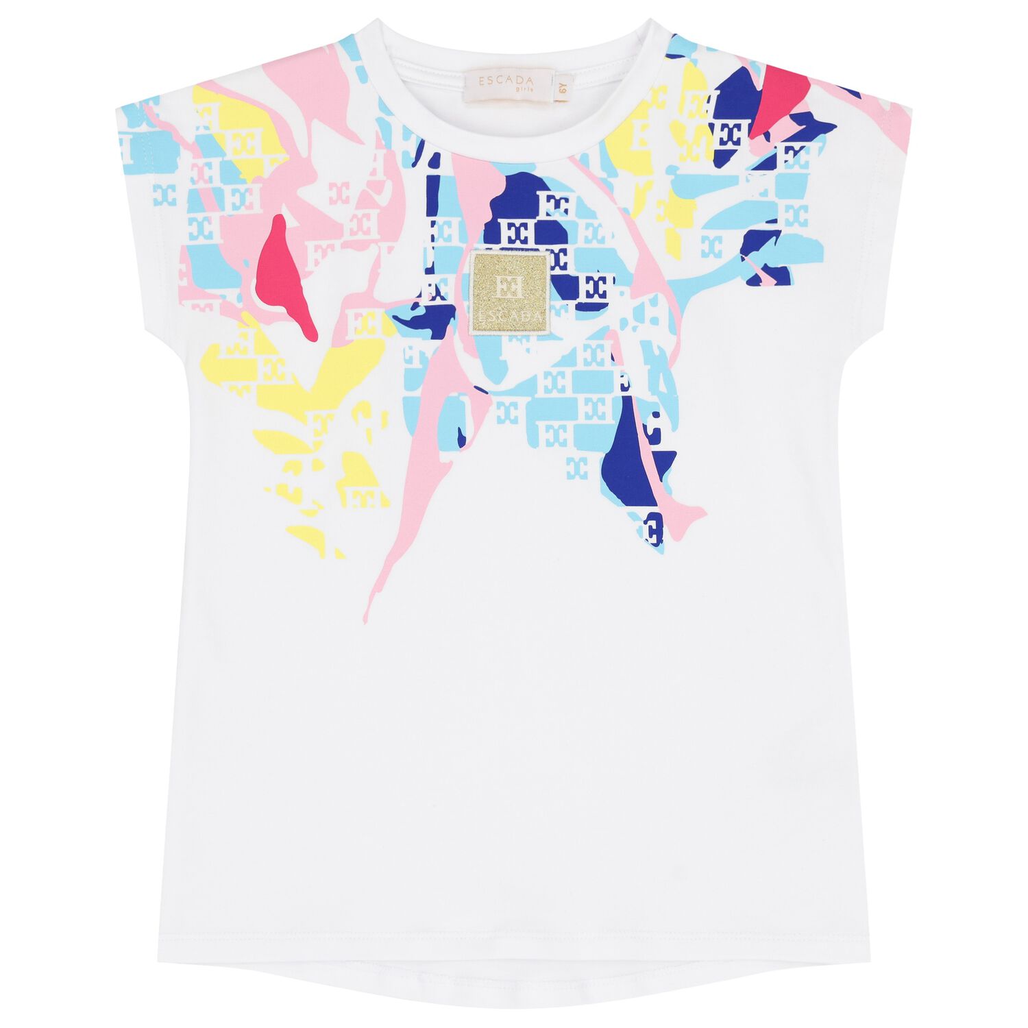 تي شيرت بنات بالشعار باللون  الأبيض, 1, hi-res image number null