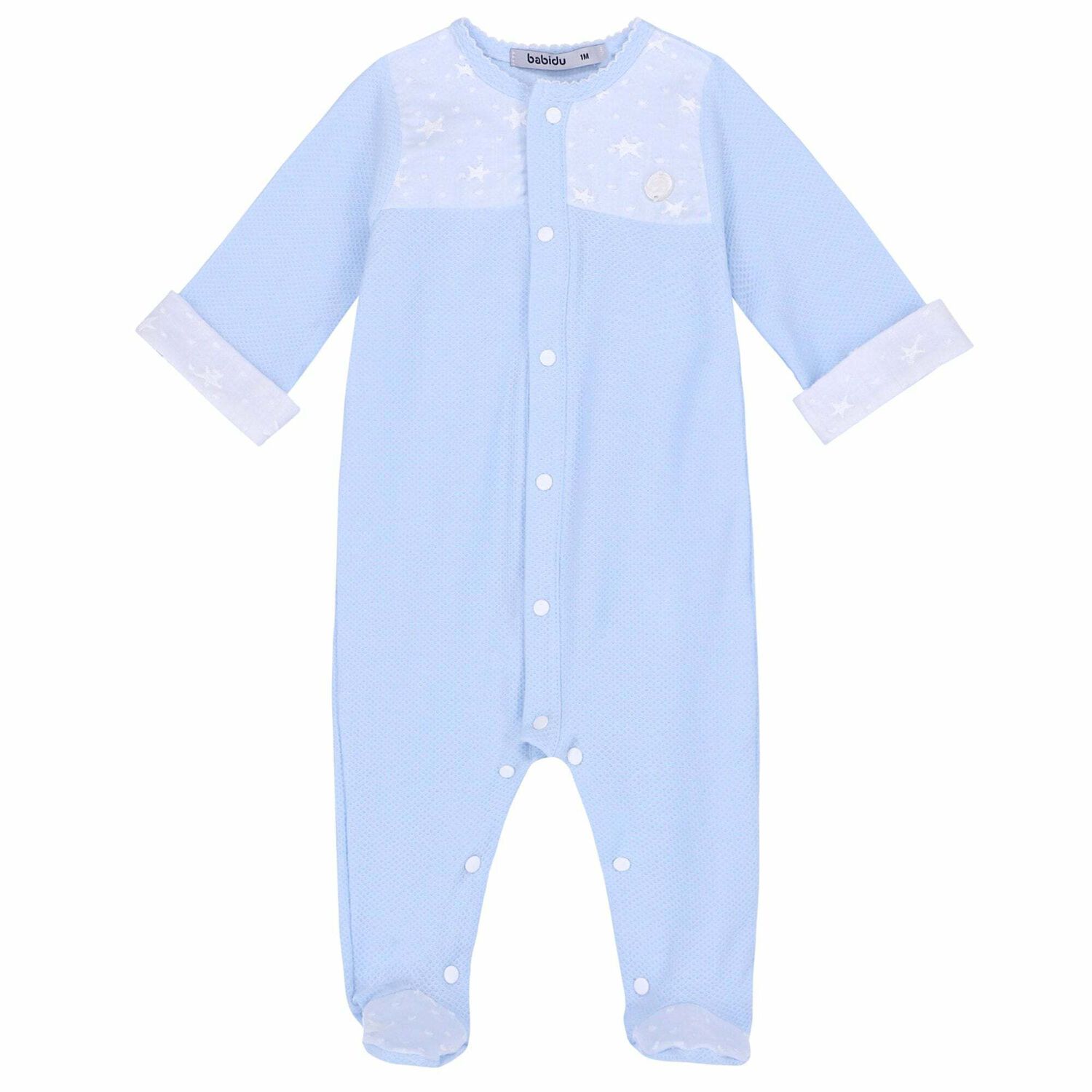 Baby Boys Blue Babygrow, 1, hi-res