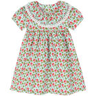 Girls Blue & Pink Roses Dress, 1, hi-res