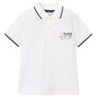 Boys White Logo Polo Shirt, 2, hi-res