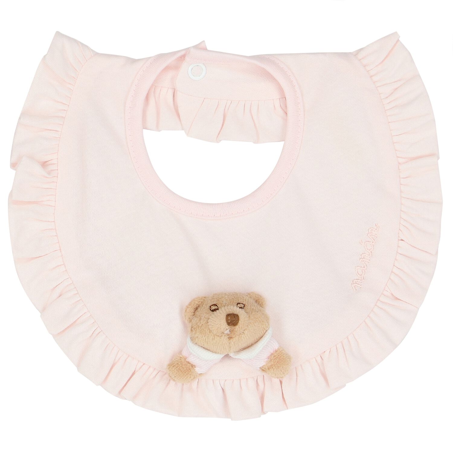 Baby Girls Pink Teddy Bear Bib, 2, hi-res image number null